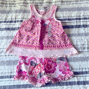 Girls Naartjie tank and shorts outfit